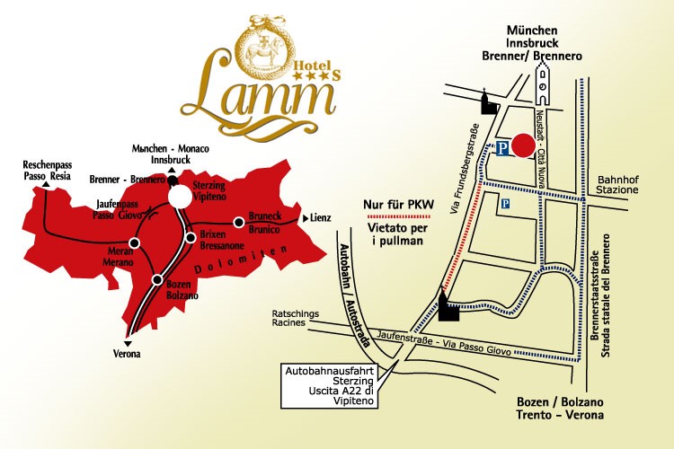 mappa hotel lamm